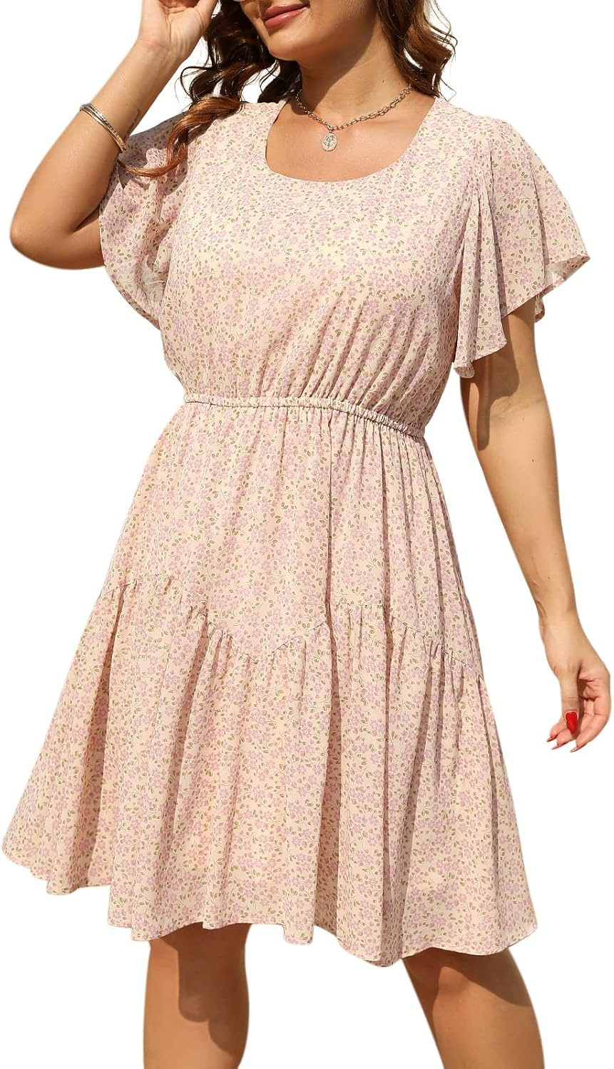 Plus Size Summer Dresses for Curvy Women - Boho Midi Chiffon