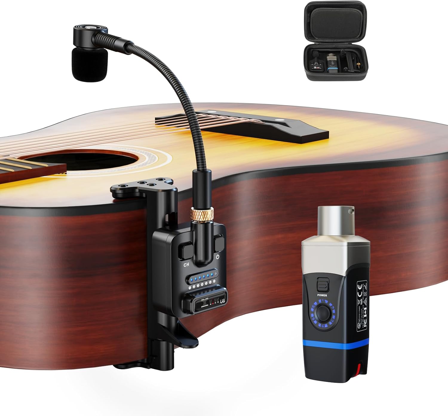 Xvive U8 2.4GHz Wireless Guitar System - Acoustic Freedom