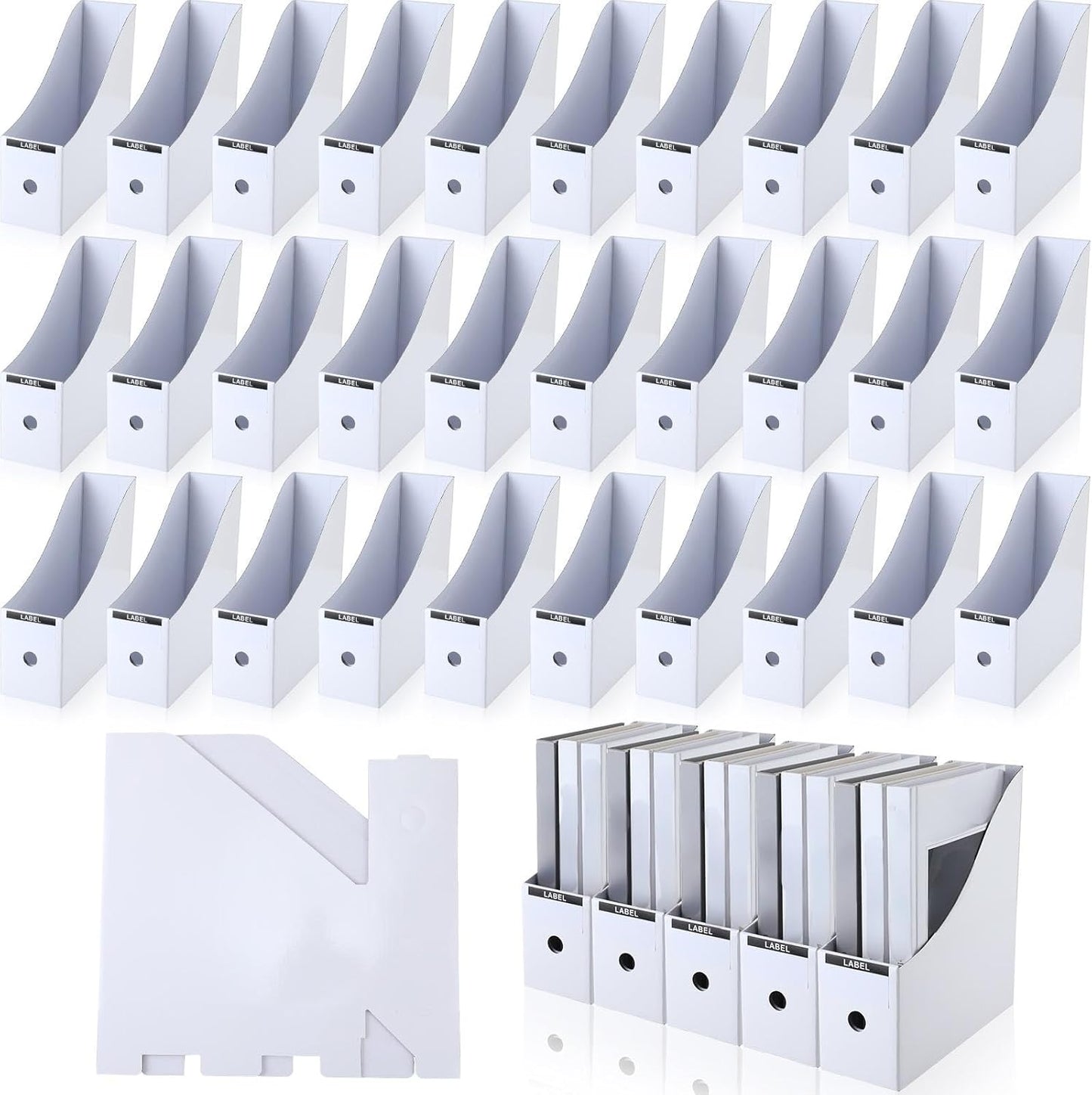 50 Pcs Cardboard Magazine Holder for Office and Home Storage