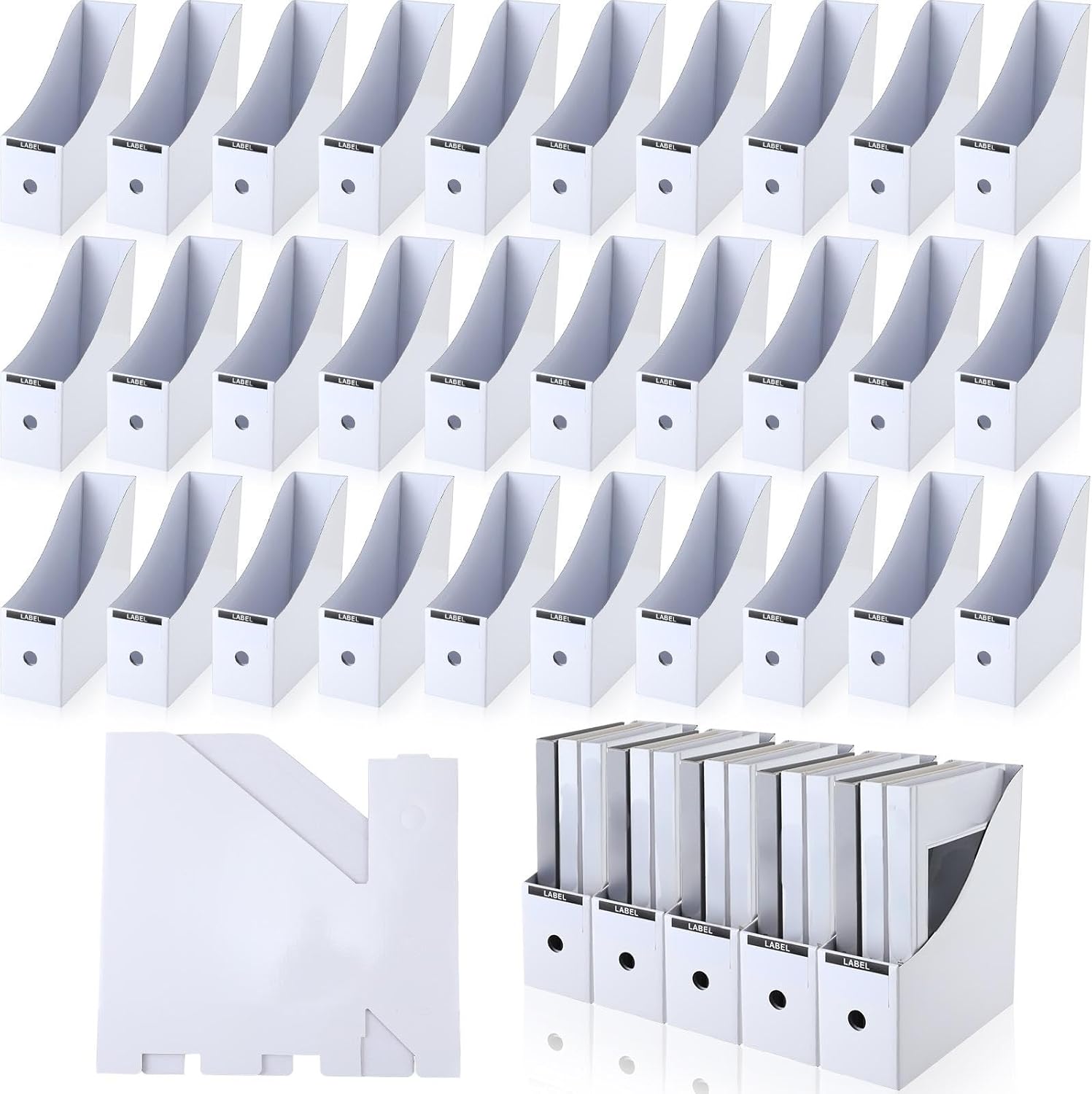 50 Pcs Cardboard Magazine Holder for Office and Home Storage