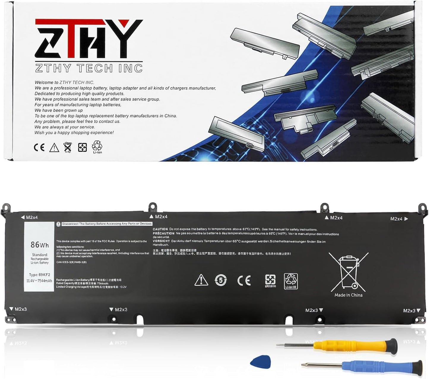 86Wh 69KF2 Laptop Battery Replacement for Dell G7 and More