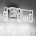 SineRise 3-Light Brushed Nickel Vanity Light with 3 Color Modes