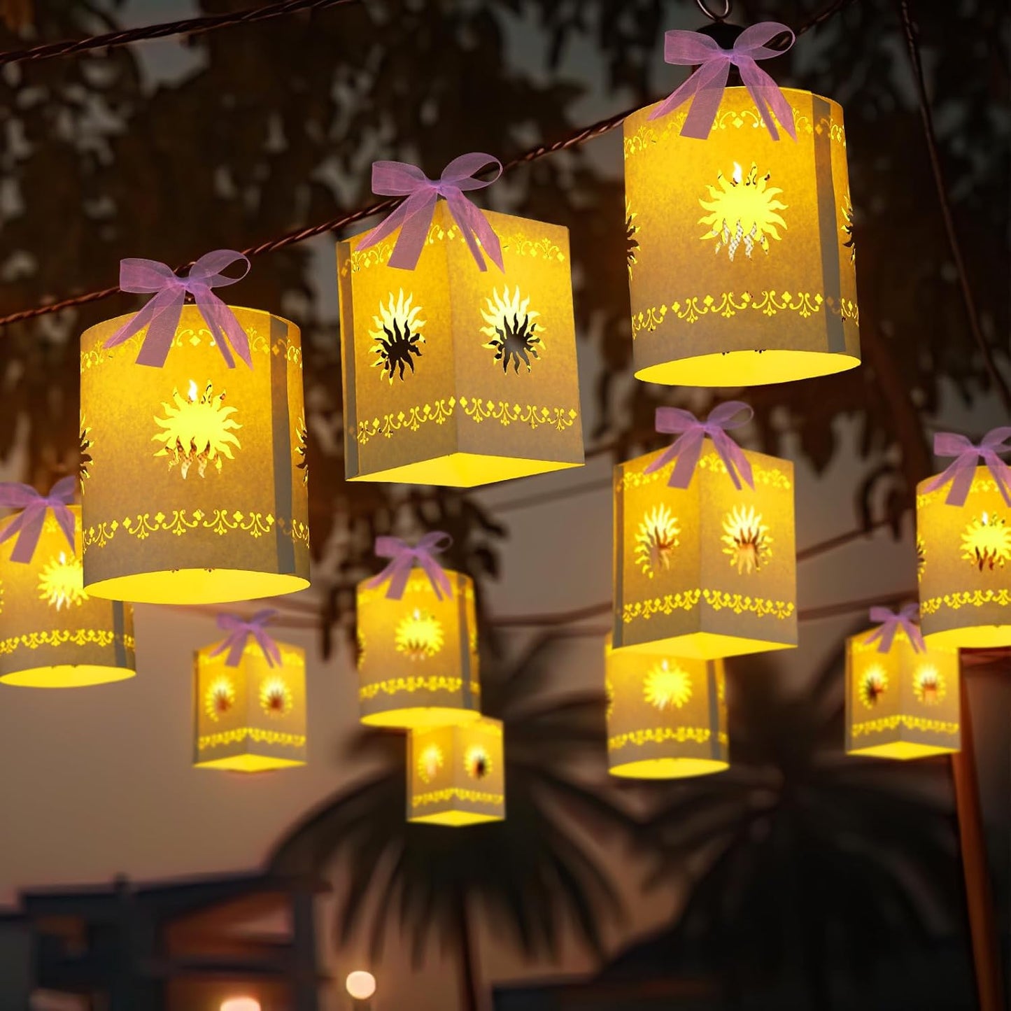 20 Pack Princess Sun Hanging Lanterns for Birthday Party Decor