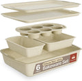 Bakken Swiss 6-Piece Stackable Bakeware Set - Deluxe Nonstick