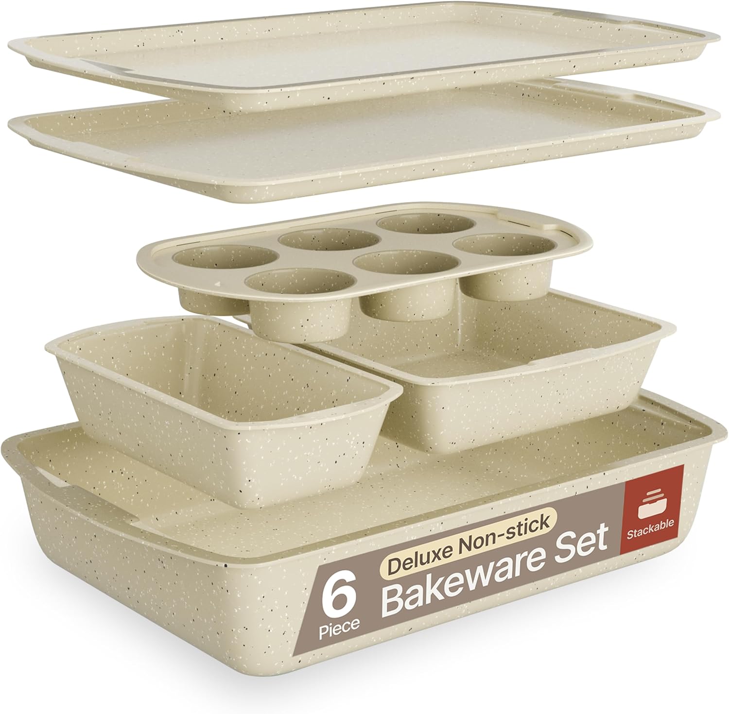 Bakken Swiss Bakeware Set - 6 Piece Non-Stick Baking Pans