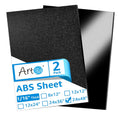 Art3d ABS Plastic Sheets 1/16 in 24x48 2-Pack - Rigid Thermoformable
