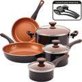 Farberware Glide 11-Piece Nonstick Cookware Set - Durable Everyday