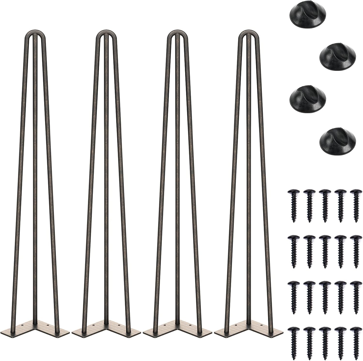 SMARTSTANDARD 28 Inch Hairpin Table Legs for Stylish Furniture