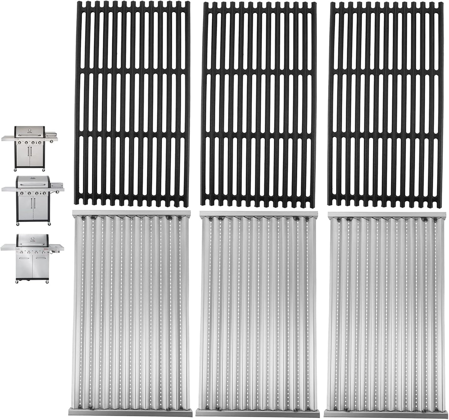 Stamped Emitter & Cast Iron Grill Grate Replacement Parts Set