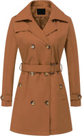 Chrisuno Women's Double Breasted Trench Coat (Style 74N3)