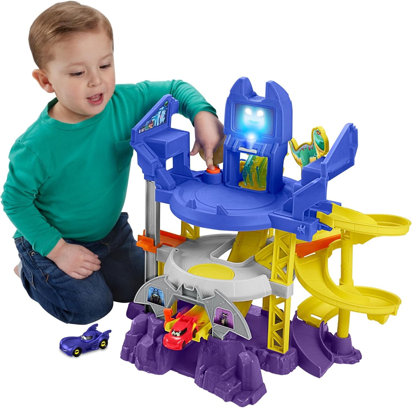 Fisher-Price DC Batwheels Toy Car Race Track Playset for Kids