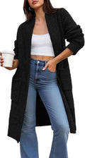 BTFBM Women's Long Cardigans - Soft Knit Outwear for Everyday Wear