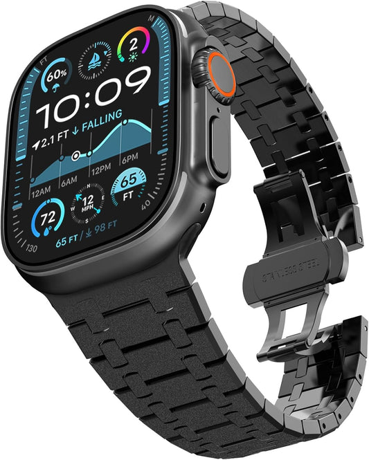 CHANCHY Stainless Steel Band - Sleek Metal Strap for Apple Watch