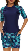 Tournesol Women's Two Piece Rash Guard Swim Set - UPF 50 (Style XHQX)