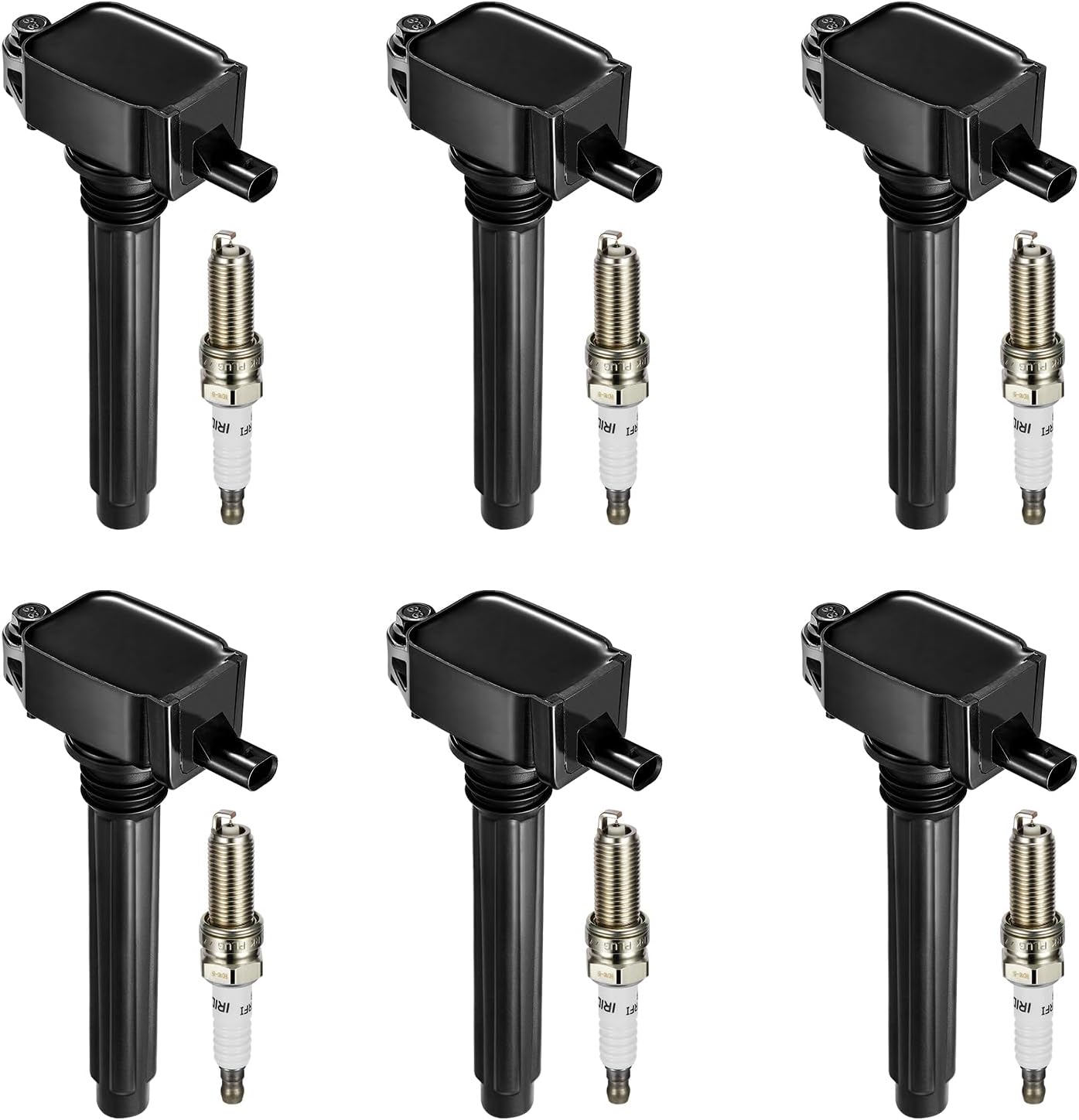 BDFHYK Ignition Coil Pack UF648 and Iridium Spark Plug Set