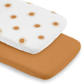 Bassinet Sheets 2-Pack Orange Boho Sun Fitted Sheets - Infant Bassinet