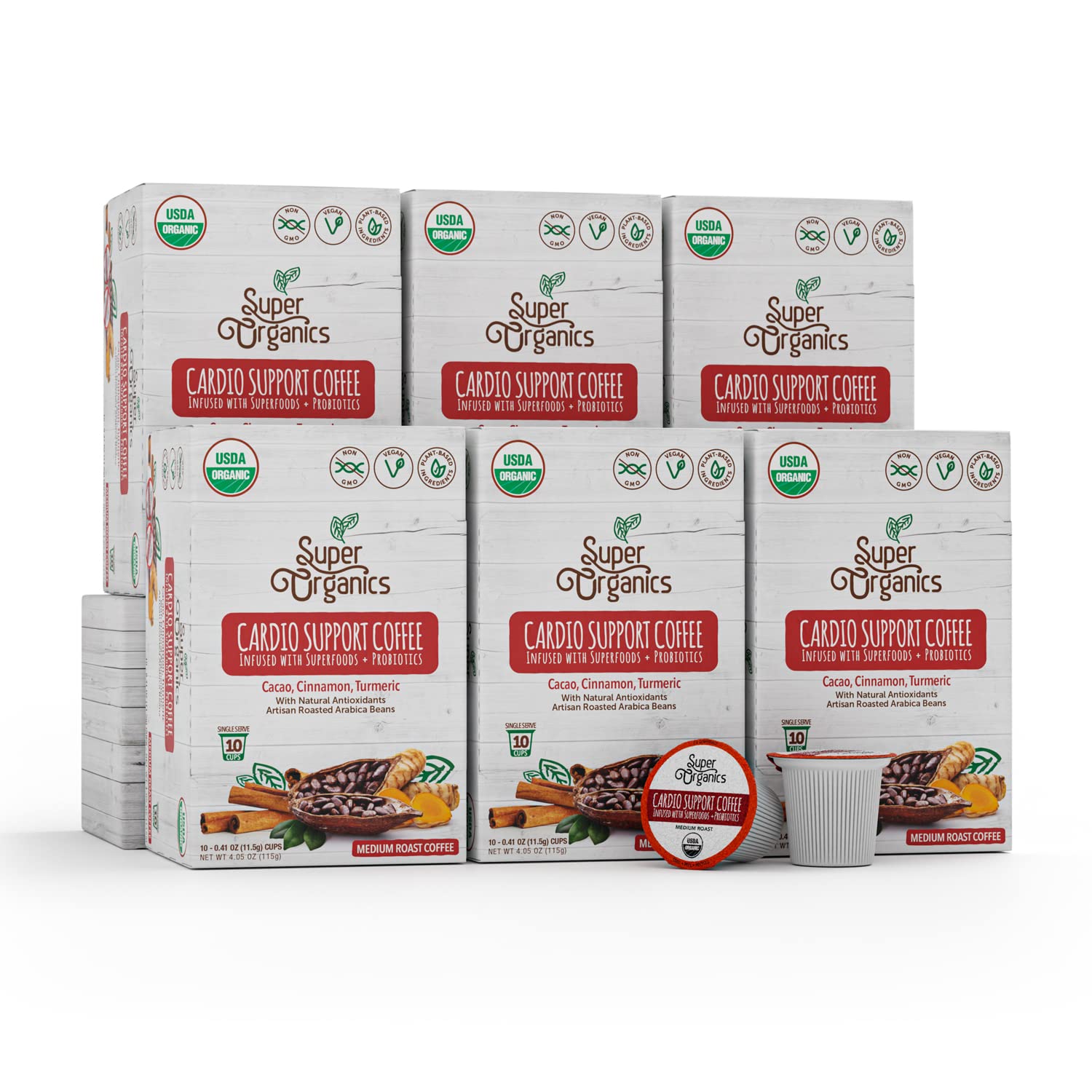 Super Organics Cardio Support Coffee Brew Cups for Health