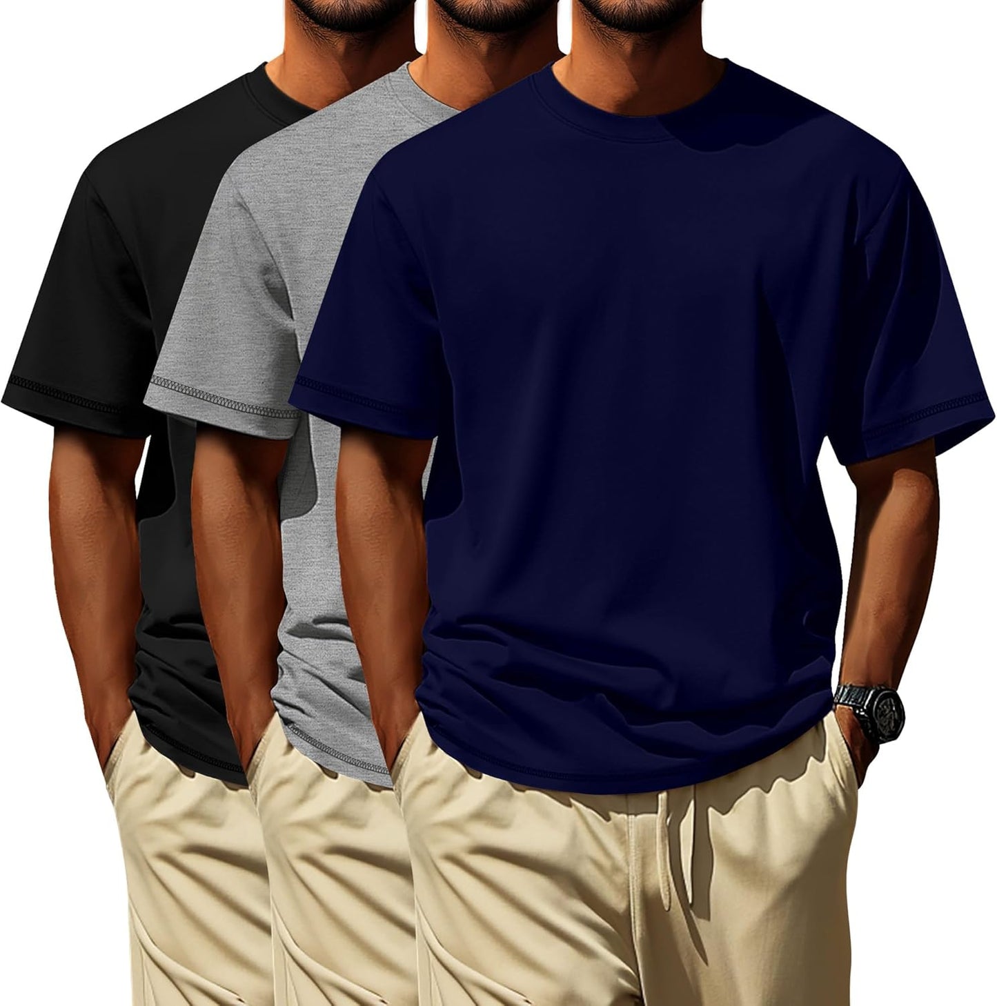 Neer Big and Tall Shirts for Men L-5XL, Comfy Casual Tees