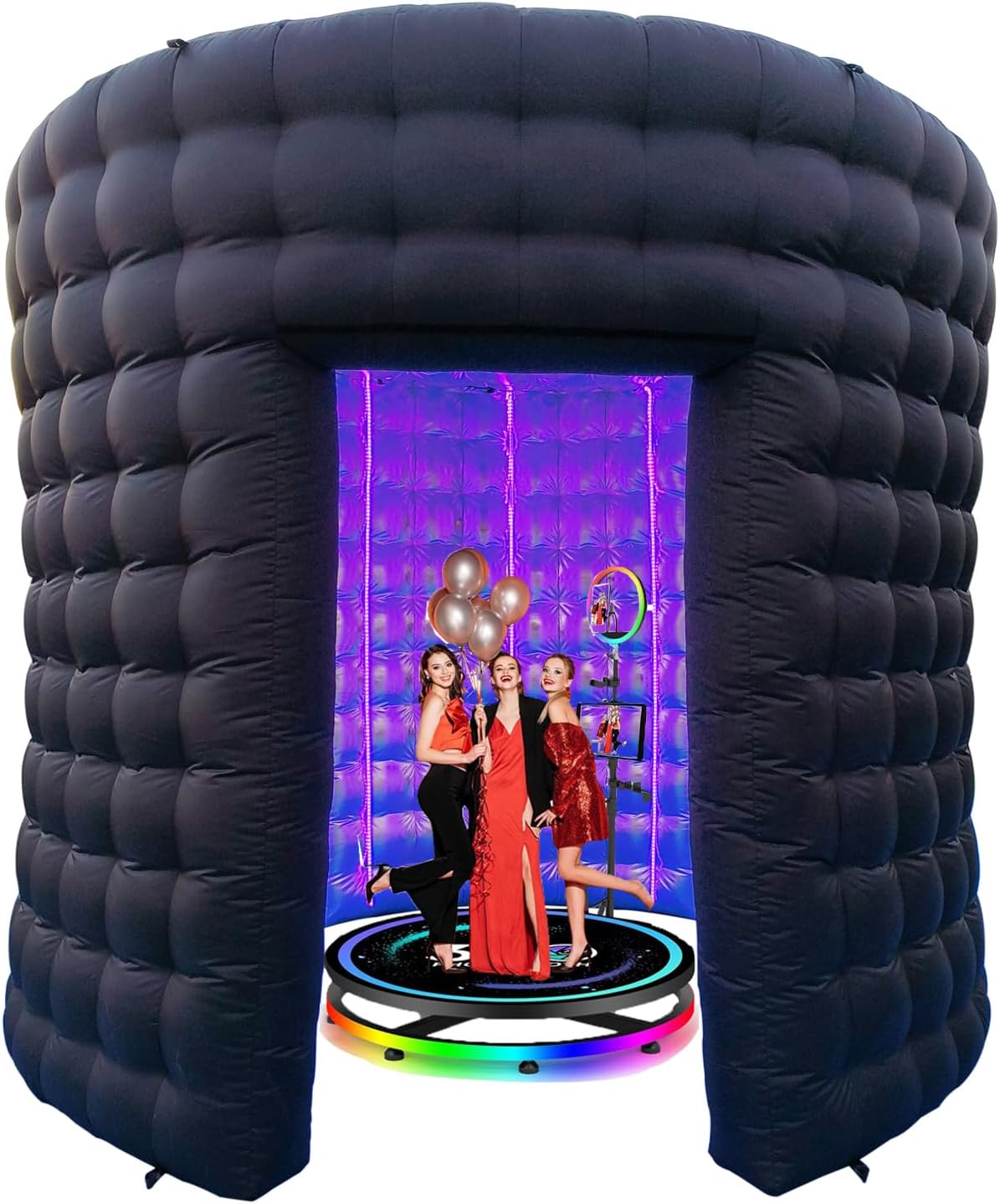 SAYOK 10ft Inflatable LED Photo Booth - 360 Backdrop for Events!