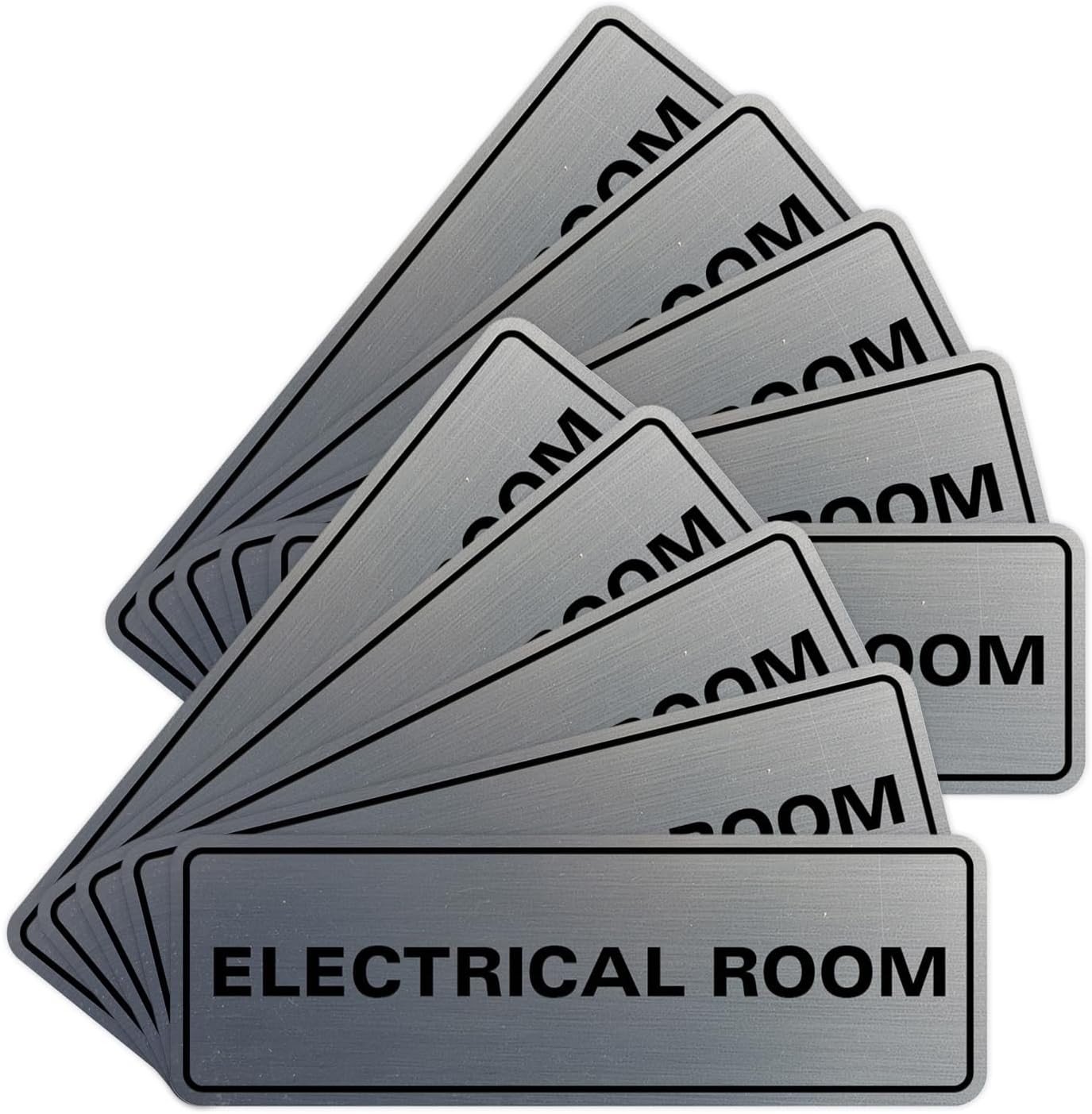 Electrical Room Sign - Silver - Medium - 10 Pack for Safety