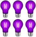 Luxrite A19 Edison LED Purple Light Bulbs 4.5W (60W Equivalent)
