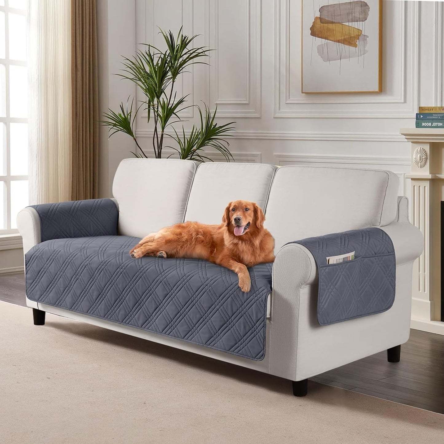 TAOCOCO Waterproof Couch Covers for Pets with Non Slip Backing