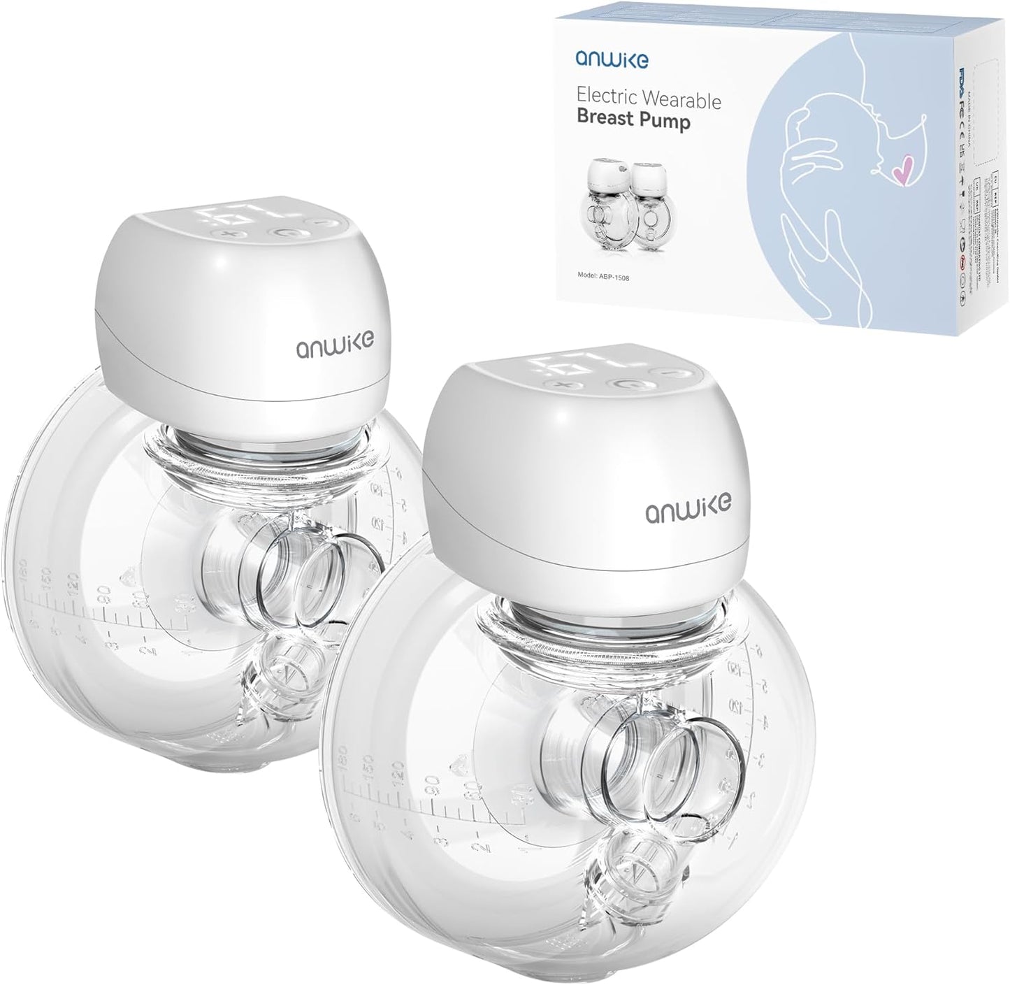 Hands Free Breast Pump 1508: Ultra-Silent Wearable Pump