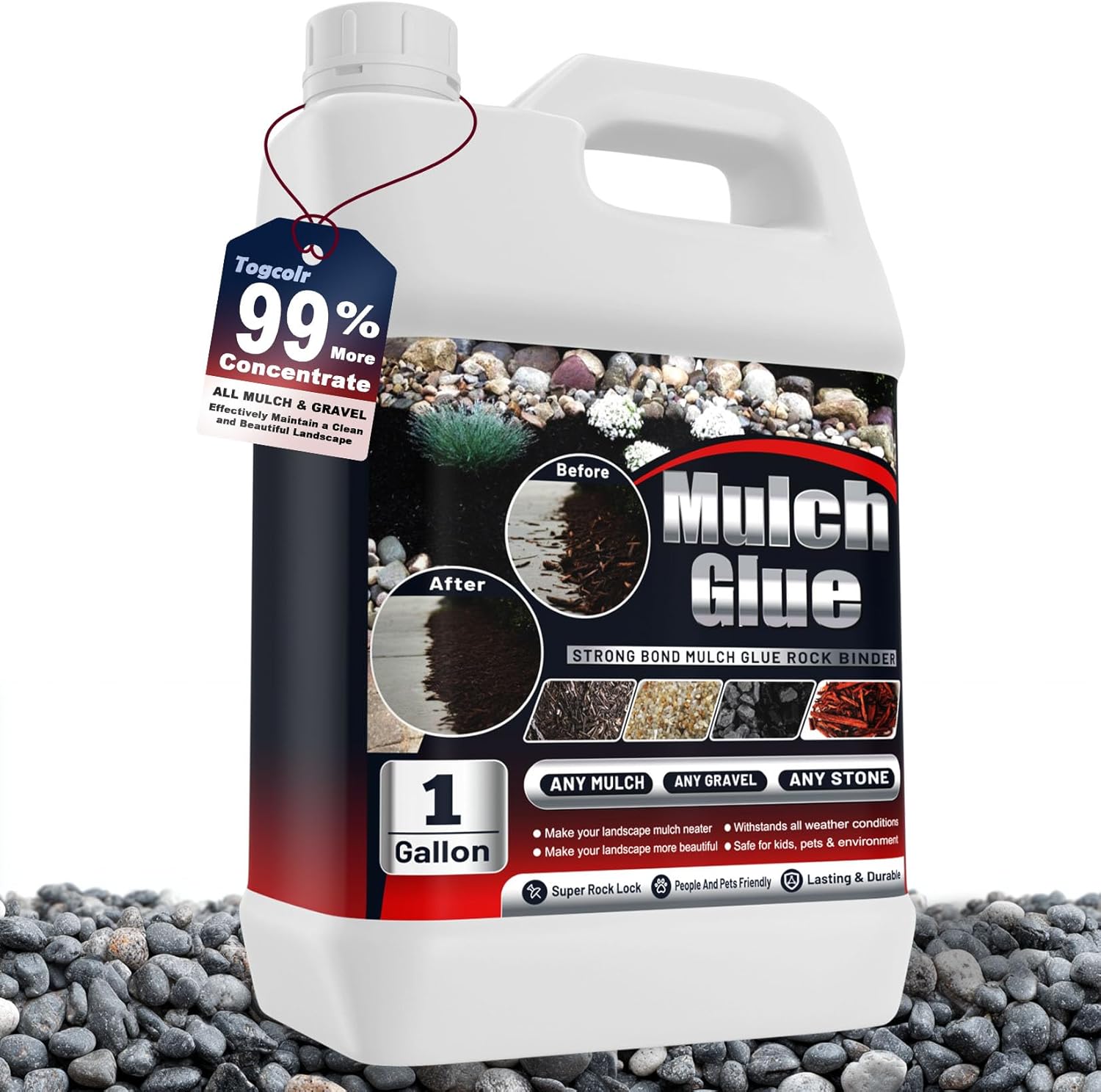 Mulch Glue for Landscaping - Strong Adhesive for Rocks & More