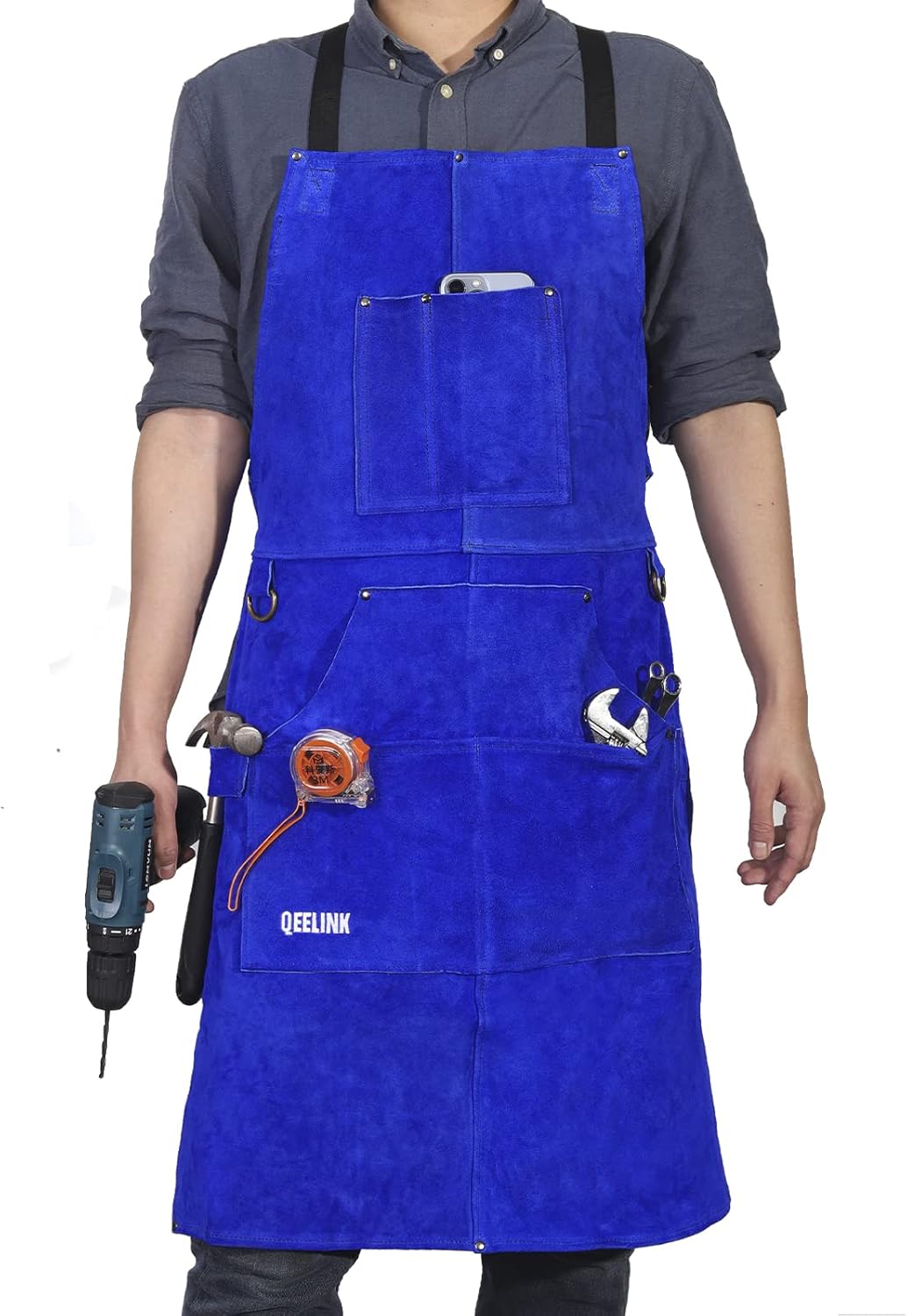 QeeLink Leather Welding Work Apron for Superior Protection
