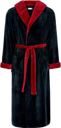 Robes for Men Full-Length Hooded Plush Fleece Robe - Big & Tall