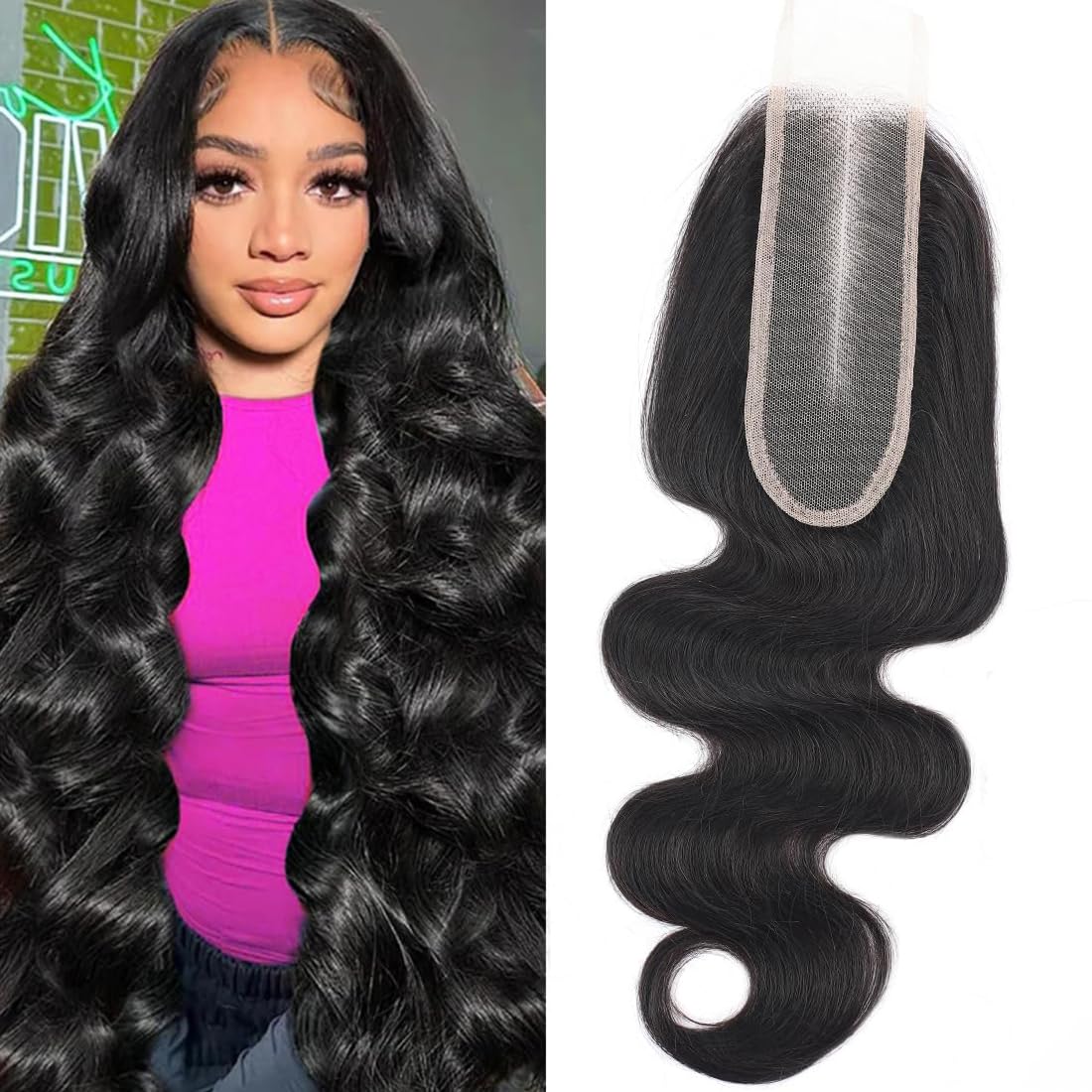 2x6 HD Transparent Skinlike Body Wave Lace Closure for All Occasions