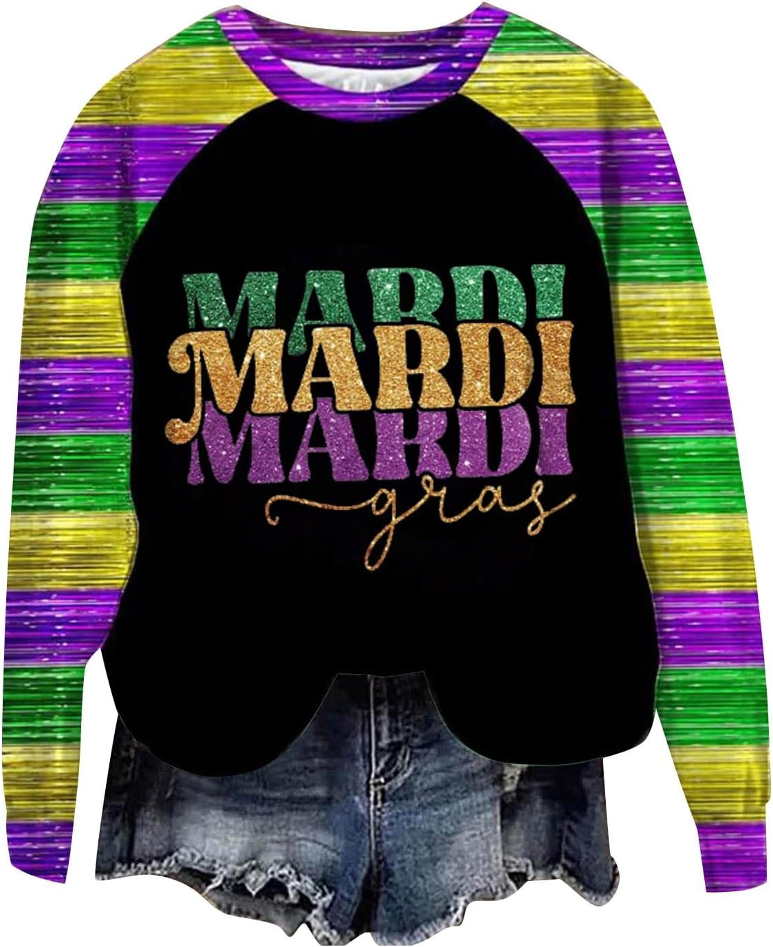 Mardi Gras Plus Size Sweatshirt - Funny Carnival Style!