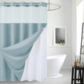 Heavy Duty 180GSM Shower Curtain 71x78 in - Hotel-Grade Waffle Weave