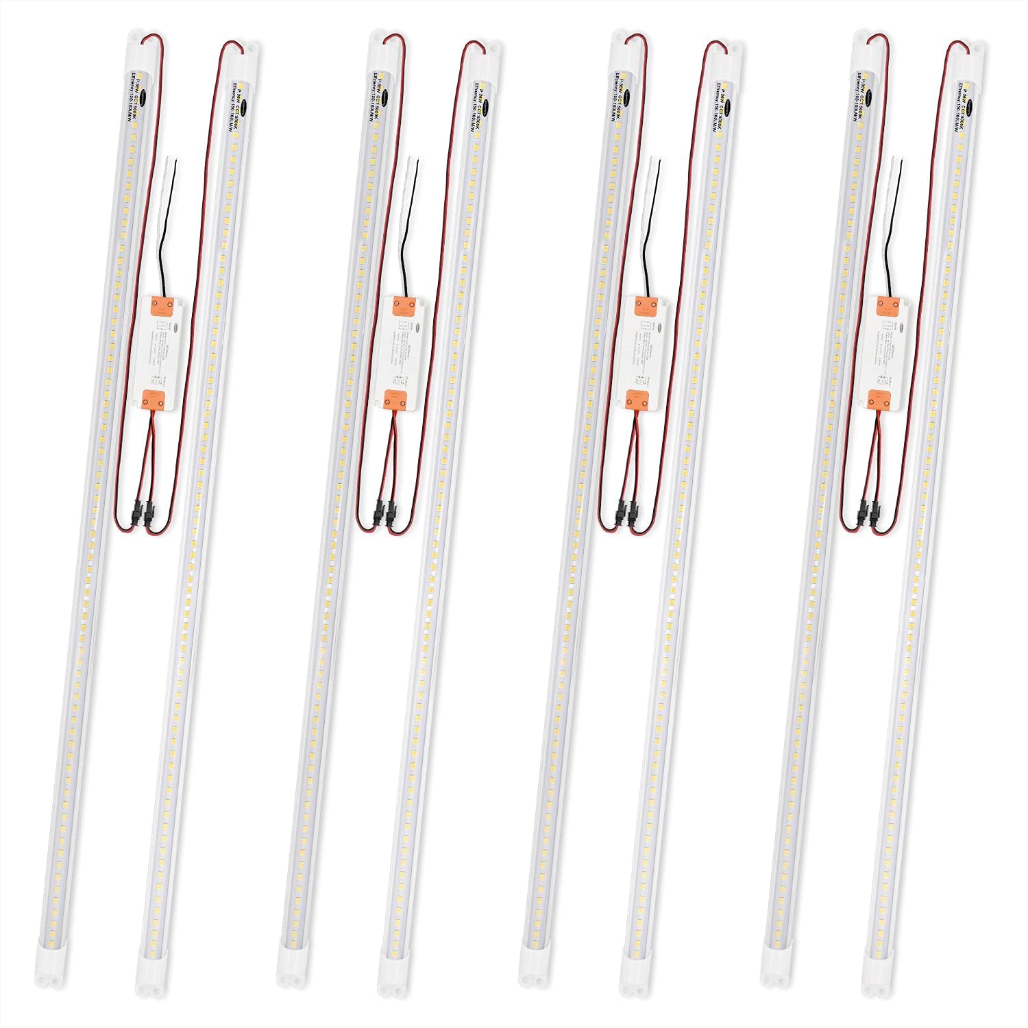 4Pack 4FT LED Retrofit Kit for Fluorescent Replacement