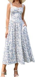 Stylish KUTUMAI Women's Lace Midi Dress with Convenient Pockets