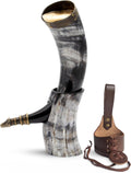 Norse Tradesman 12ft Ox-Horn Viking Drinking Horn - Complete Bundle