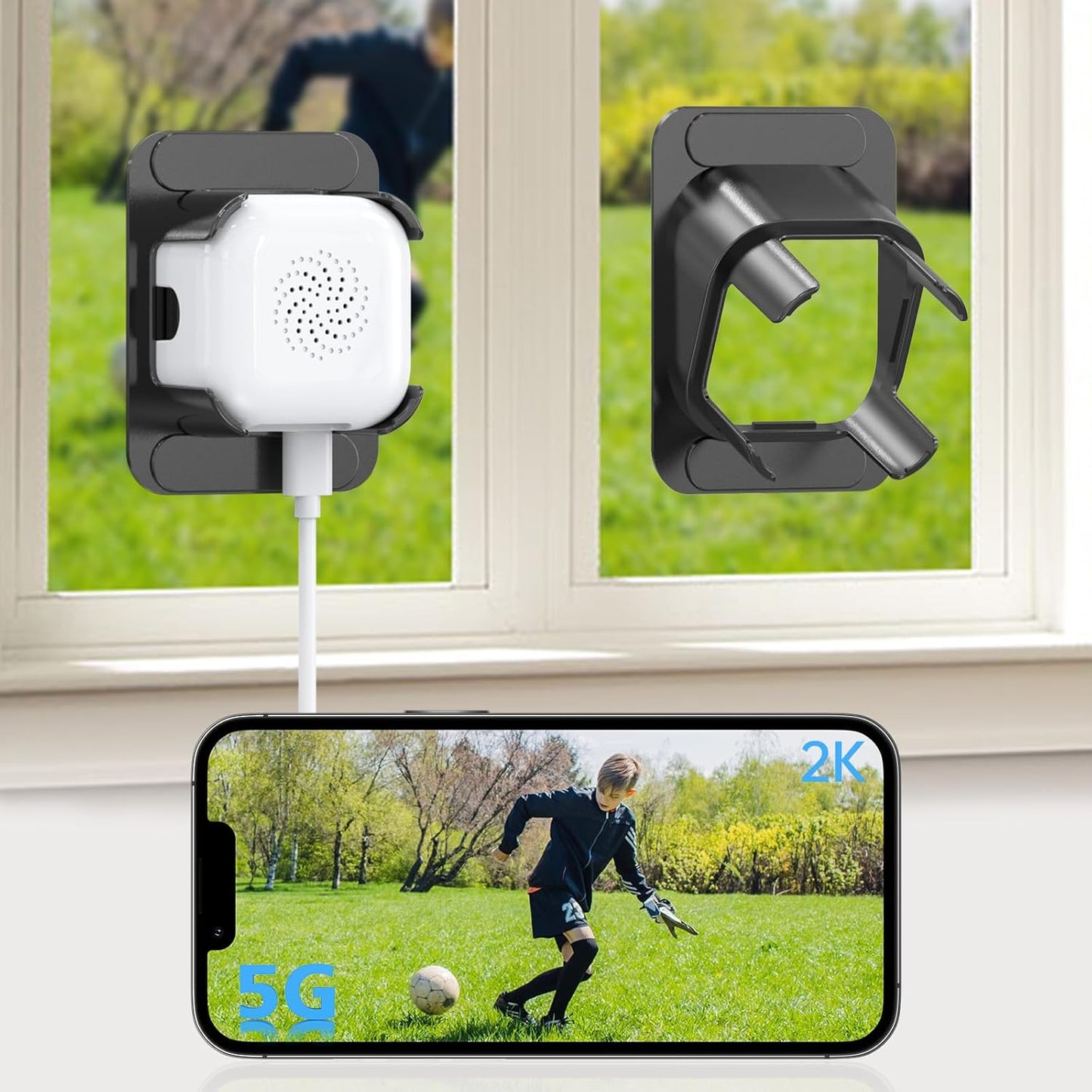 ANYQOO 3MP 2K Window Camera for Home Security with Night Vision