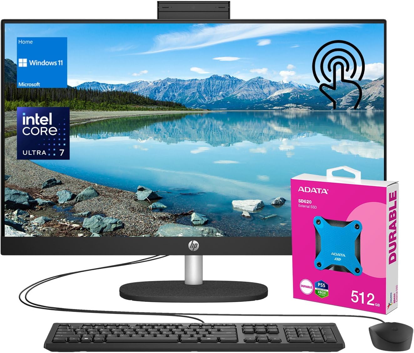 HP 27 FHD Touchscreen All-in-One Desktop with 64GB RAM