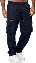 Men's Casual Cargo Sweatpants with Drawstring Waist - Tactical Pockets