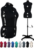 Black 13-Dial Adjustable Dress Form for Sewing - Large