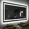 LED Bathroom Mirror 48x28 in Backlit + Front Lit - Dimmable, Anti-Fog