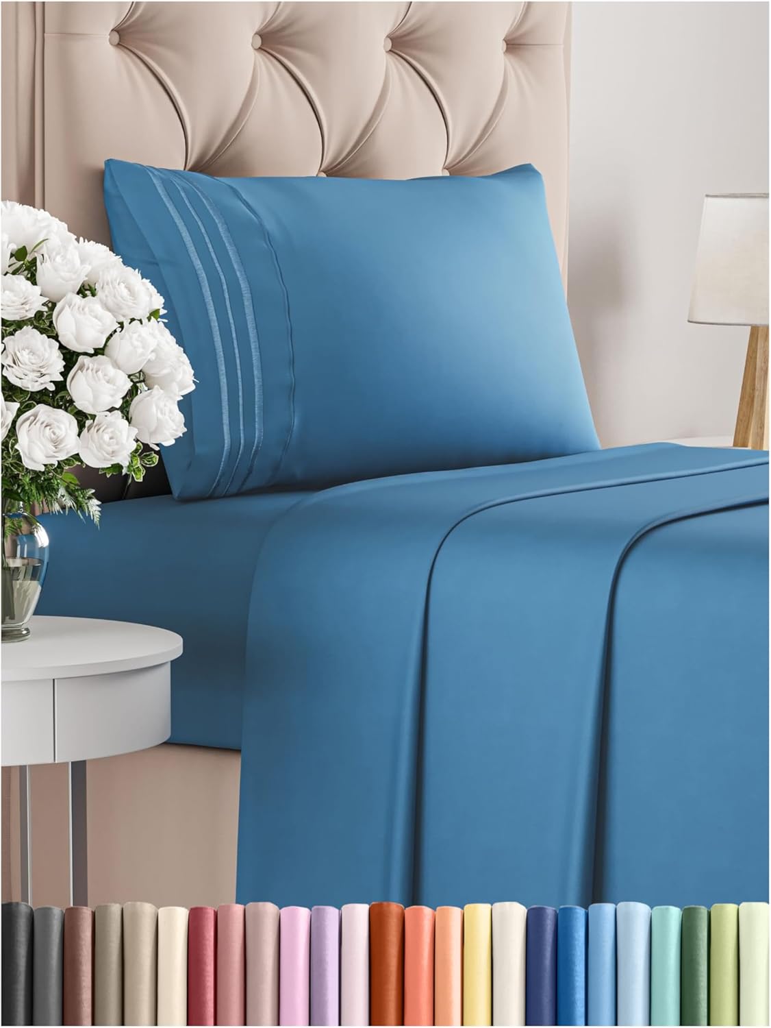 Twin Size 3 Piece Sheet Set - Comfy Breathable & Cooling Sheets