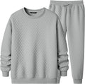 Men's Quilted 2 Piece Casual Tracksuit - Soft Lightweight Set