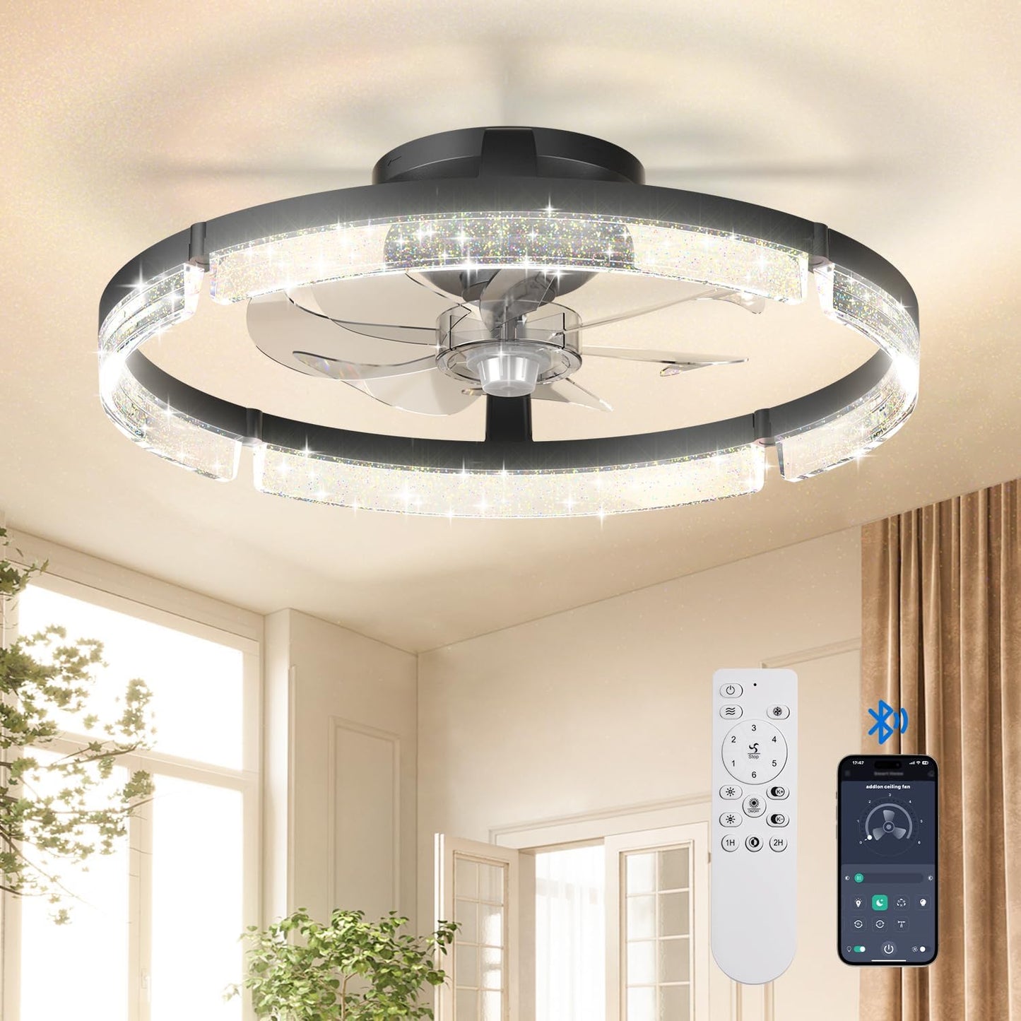 addlon Ceiling Fans with Lights and Remote for Modern Spaces