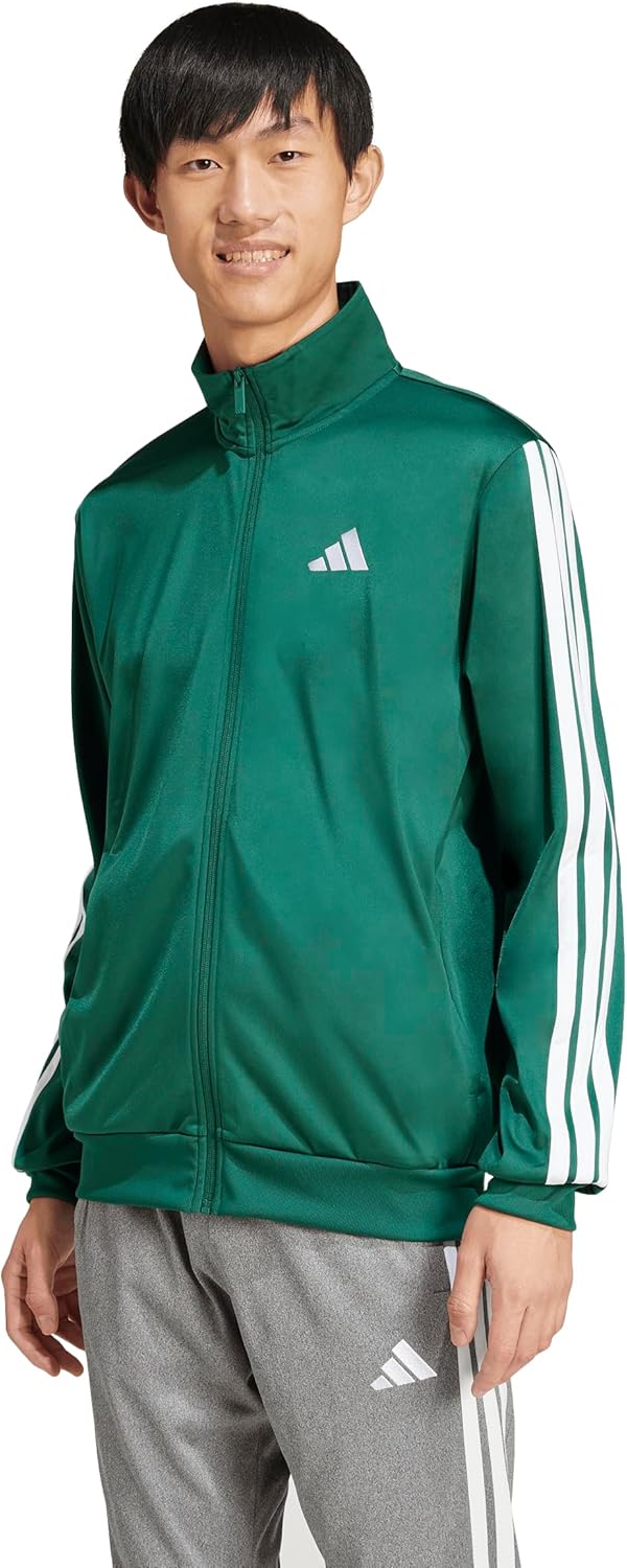 adidas Men's 3-Stripes Tricot Track Top for Timeless Style