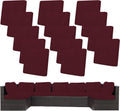 14Pcs Stretch Patio Cushion Covers - Reusable Washable Slipcovers