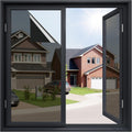 One Way Window Privacy Film Window Tint - Reflective Black Privacy