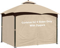 SCOCANOPY Light Beige 10 ft x 12 ft Gazebo Privacy Curtain Set