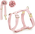 Pink Big Dog Harness Set Lightweight Pet Harness with Leash & Handle