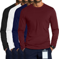 4 Pack Men's Long Sleeve Underscrub Shirts for Men - Stretch Crewneck